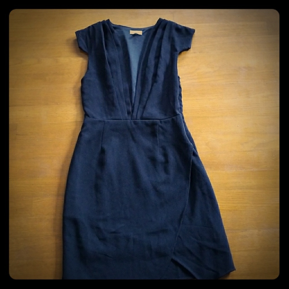 Black low cut cocktail dress